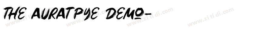 the auratpye demo字体转换